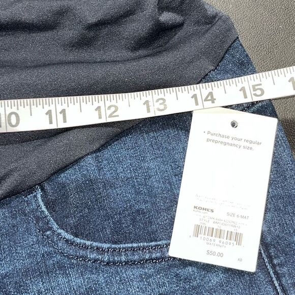 Sonoma Womens‎ Size 6 Maternity Denim Jeans Blue Dark Wash Straight Leg NWT - Picture 5 of 8